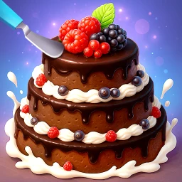 Cake Baking Games : Bakery 3D simgesi